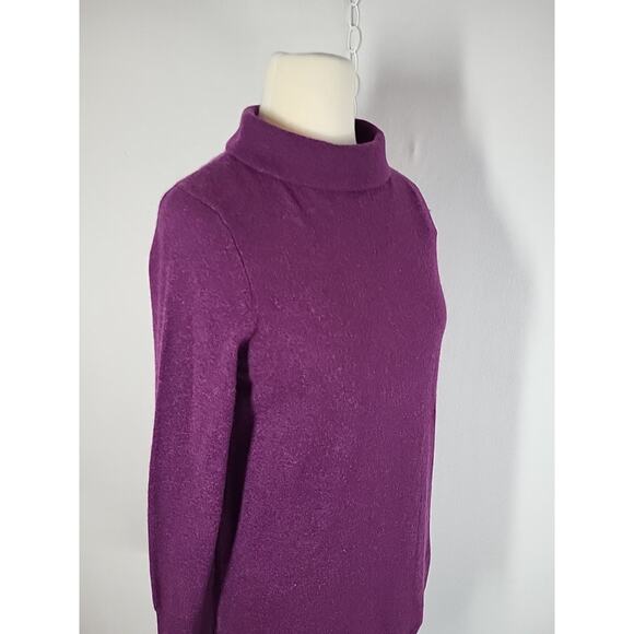 Talbots 100% Cashmere Sabrina Tunic Sweater Purple Medium Petite MP NEW Soft - Picture 7 of 16